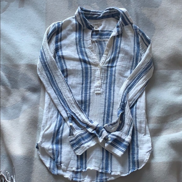 J Crew crinkled popover shirt - Picture 5 of 8